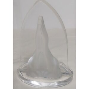Teleflora praying hands Crystal Figurine 24% Lead Bohemian‎ Czech Republic Decor
